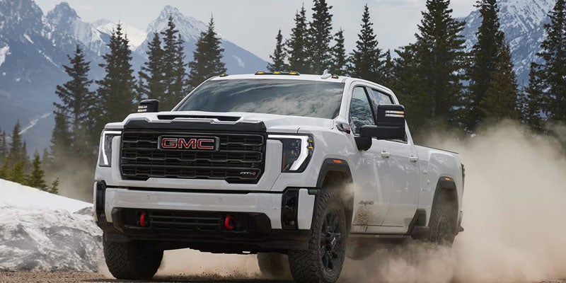 White GMC Sierra 2500 HD outdoors